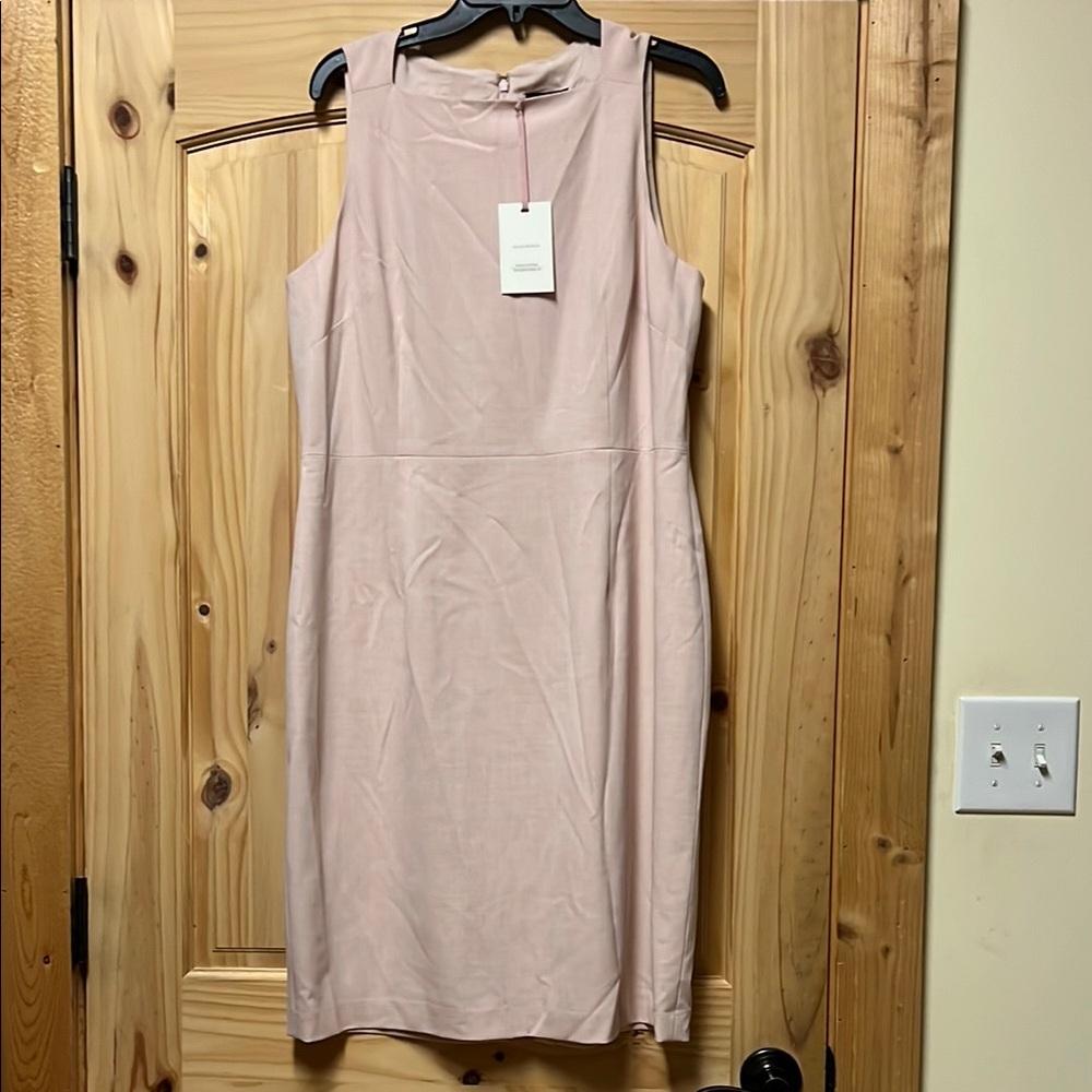 Alex Marie Pink Halter Sheath Dress Midi